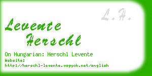 levente herschl business card